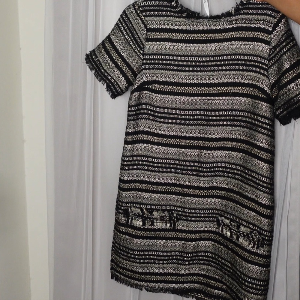 Tweed style Metallic Thread Dress